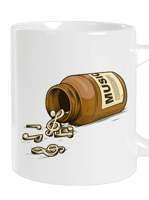 Music Pills velký hrnek White