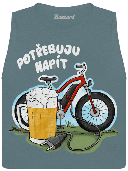 Potřebuju napít dámské tílko volné Heather Deep Teal