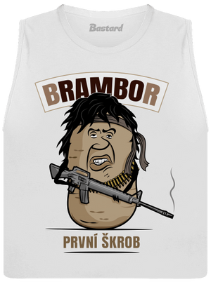 Brambor dámské tílko volné White