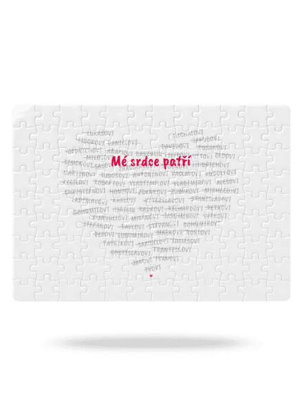 Mé srdce patří puzzle White