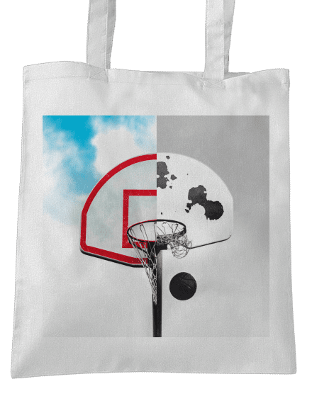 Basketbalový kontrast taška White