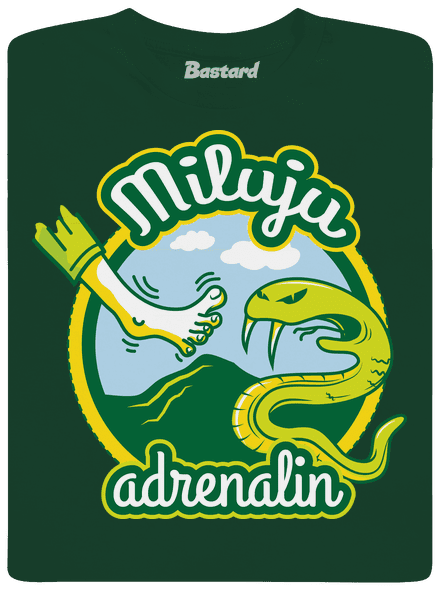 Miluju adrenalin dětské tričko Bottle Green