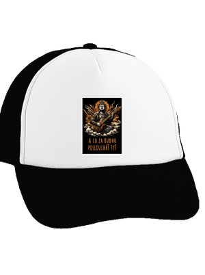 Hudební budha kšiltovka truckerka Black cap
