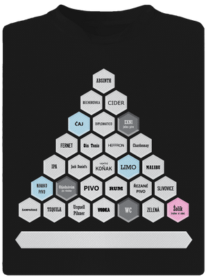 Textový alko kvíz a fix pánské sportovní tričko Black