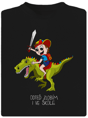 Kluk ve škole dětské sportovní tričko Black