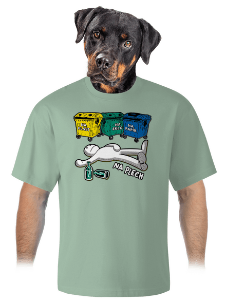 Tříděný odpad unisex tričko oversized Sage