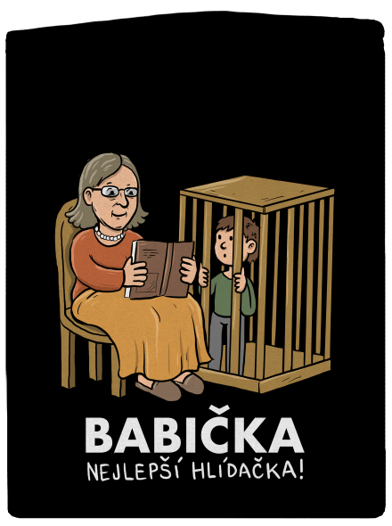 Babička hlídačka dámská mikina na zip Black