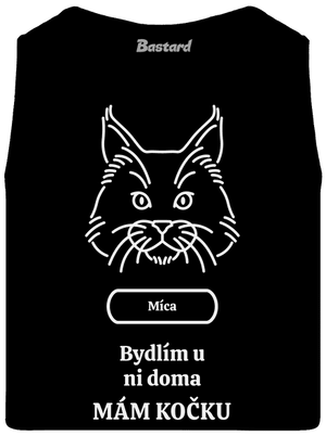 Nemůžu, mám kočku pánské tílko Black