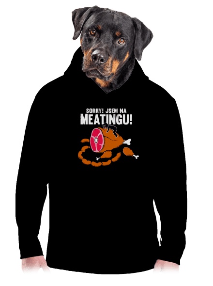 Meating pánská mikina klokanka Black