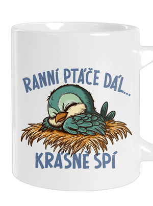 Ranní ptáče spí velký hrnek White