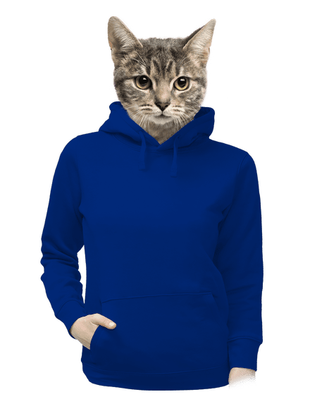 Bez potisku dámská mikina klokanka Royal Blue Mal