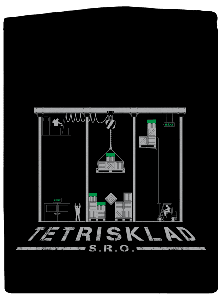Tetrisklad dámská mikina na zip Black