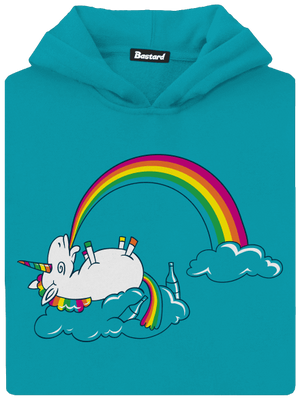 Tajemství duhy dětská mikina klokanka Hawaiian Blue