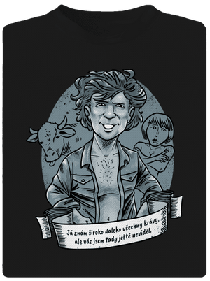 B14: Léto s kovbojem pánské sportovní tričko Black