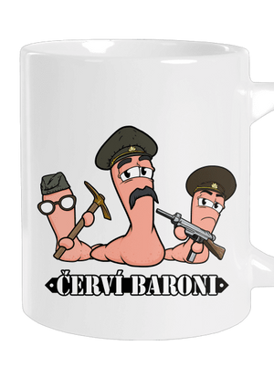 Červí baroni velký hrnek White