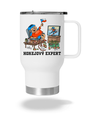 Hokejový expert termohrnek White