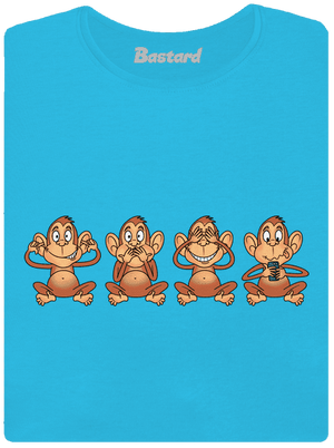 Opička s mobilem dámské tričko Blue Atol