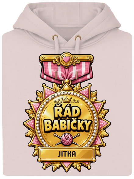 Řád babičky unisex mikina premium Rose Chalk