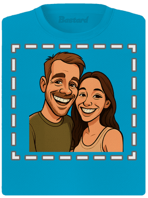 Karikatura z vlastní fotky dámské sportovní tričko Blue Atol