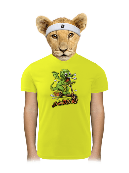Jsem drak dětské sportovní tričko Neon Yellow