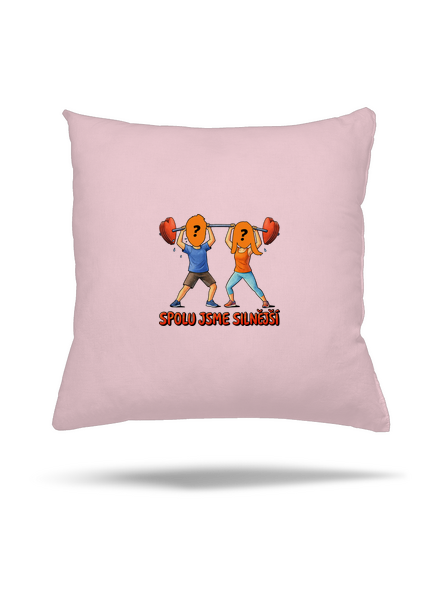 Spolu jsme silnější polštář Light Pink