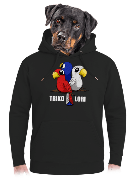 Trikolori unisex mikina premium Dark Black