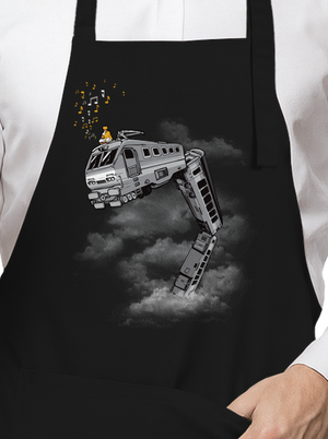 Snake Train zástěra Black