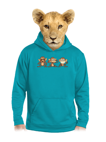 Opičky dětská mikina klokanka Hawaiian Blue