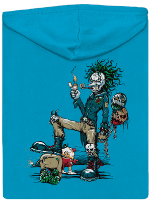 Evil Clown dámská mikina na zip Blue Atol