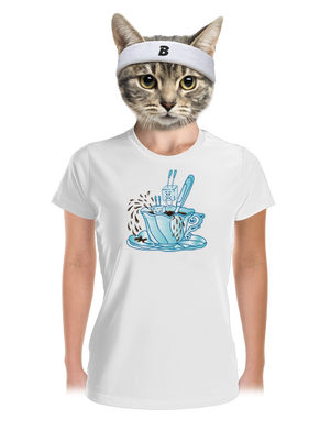 Cukroholik dámské sportovní tričko White