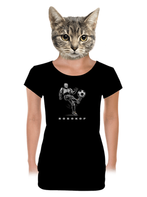 Robokop dámské tričko s lemem Black