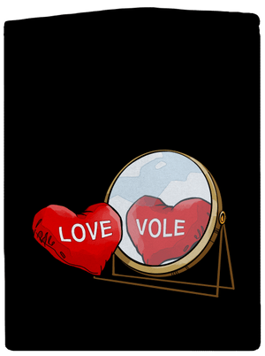 Love vole pánská mikina na zip Black