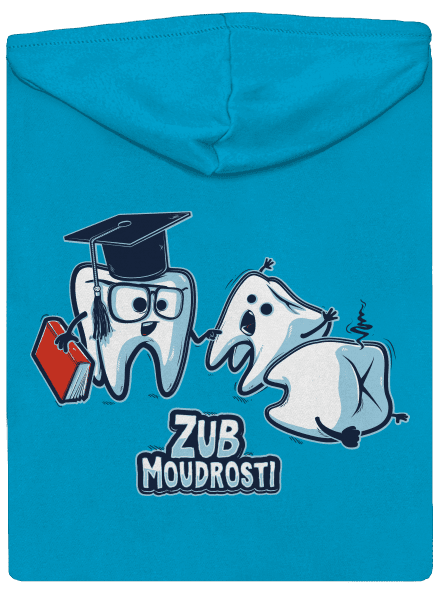 Zub moudrosti dámská mikina na zip Blue Atol