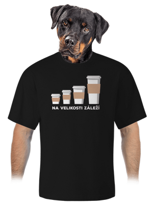 Na velikosti záleží unisex tričko oversized Black