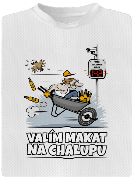 Valím na chalupu pánské sportovní tričko White