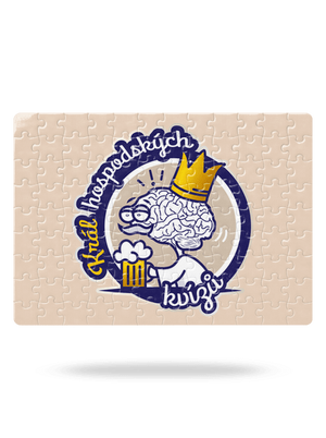 Král a královna kvízů puzzle White
