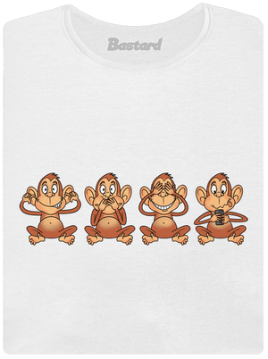 Opička s mobilem dámské tričko premium White