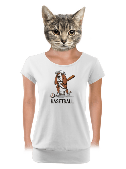 Basetball dámské tričko s lemem White