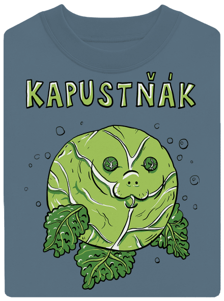 Kapustňák unisex mikina bez kapuce Nordic Blue