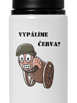 Vypálíme červa? lahev na vodu White