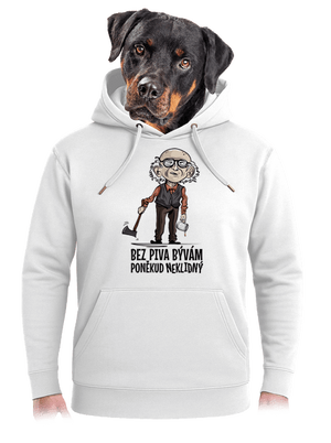 Neklidný bez piva unisex mikina premium Snowwhite