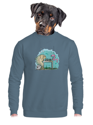 Zase neberou unisex mikina bez kapuce Nordic Blue