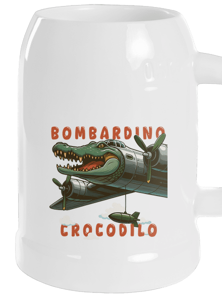 Bombardino Crocodilo – Italian Brainrot půllitr White