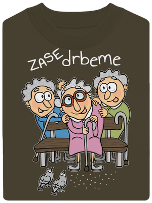 Zase drbeme unisex mikina bez kapuce Urban Khaki