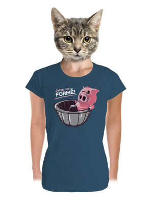 Ve formě dámské tričko premium Petrol Blue