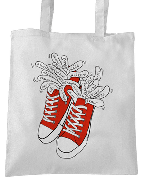 Plný kecky taška White