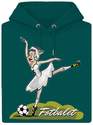 Fotbalet unisex mikina premium Emerald Green