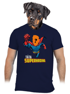 Táta superhrdina pánské tričko Navy