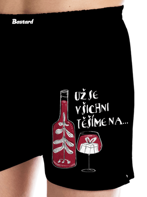 Vánoce ve víně pánské trenky Black