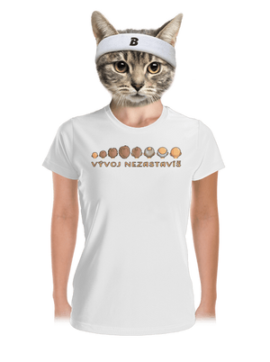 Vývoj nezastavíš dámské sportovní tričko White